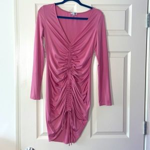 Pink Fashion Nova Dress. Adjustable with a smooth texture. Worn once.